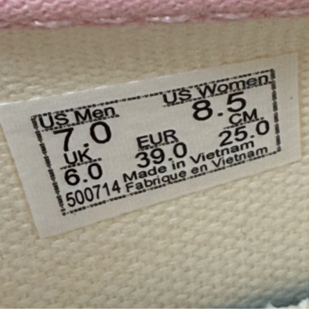 VANS Mary Jane Women's Size 8.5 Shoes Ballet Chintz Rose Pink Satin White New